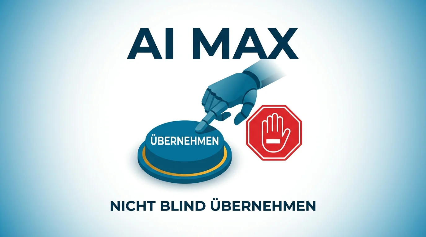 AI Max in Google Ads: Warum du die Empfehlung nicht einfach übernehmen solltest