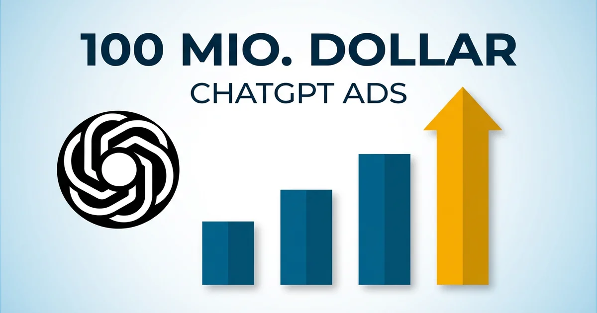 ChatGPT-Werbung knackt 100 Millionen Dollar: Was Unternehmer jetzt wissen sollten