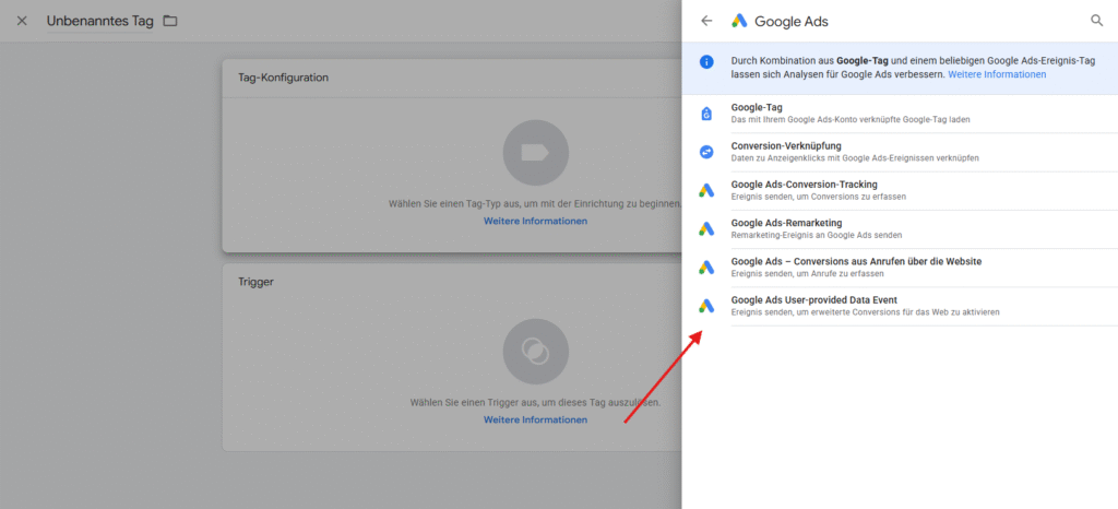 User provided Data Event