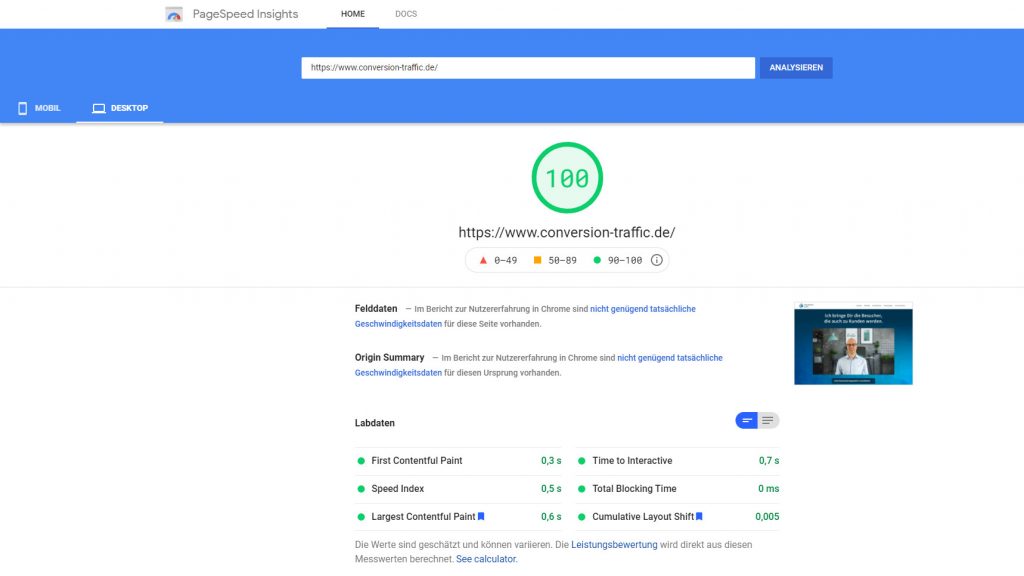 google pagespeed wordpress 100