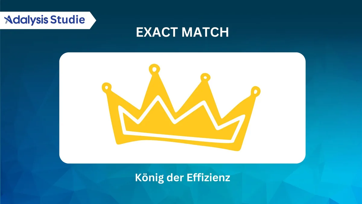 Match Type Studie: Exact Match schlägt Broad Match bei Effizienz