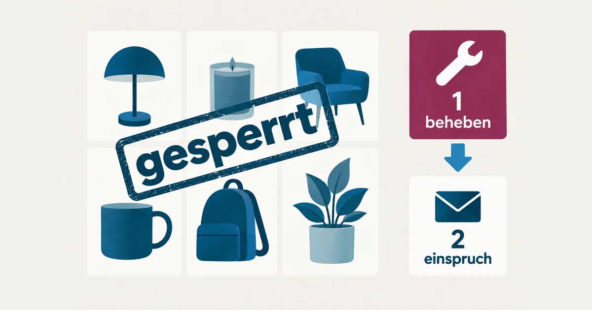 Merchant Center Konto gesperrt: erst beheben, dann Einspruch