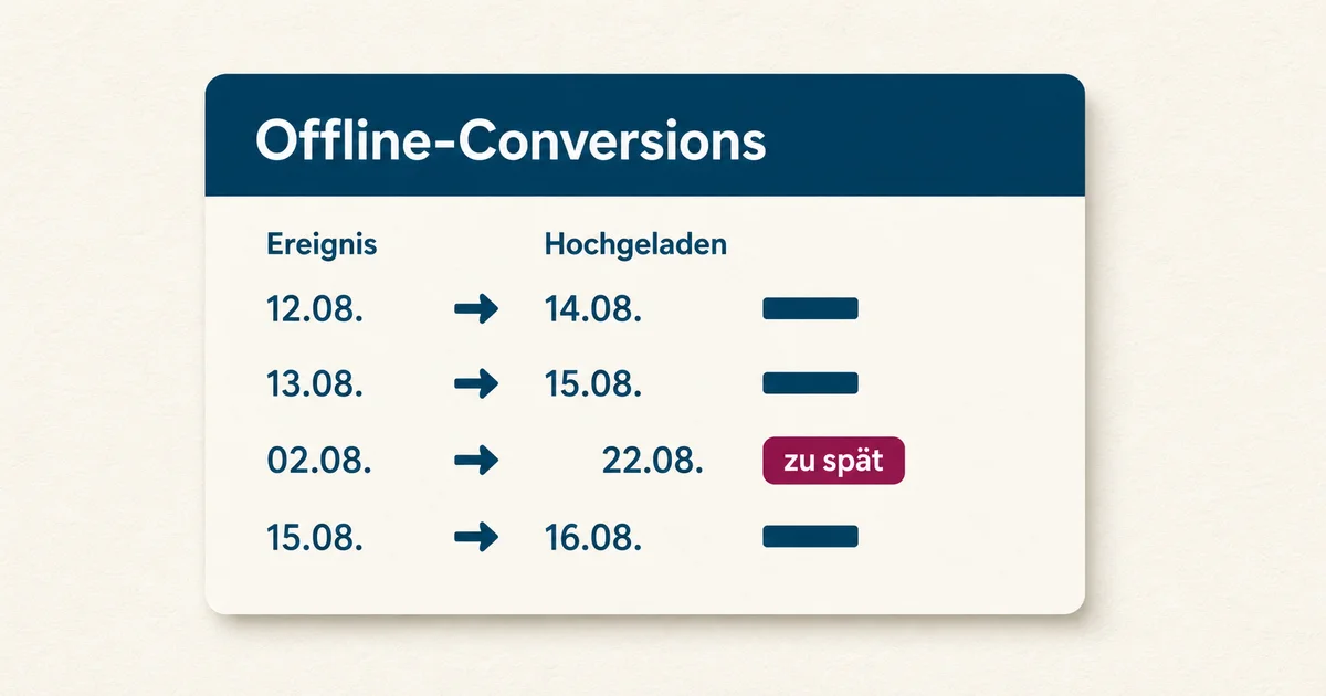Offline-Conversions: 7-Tage-Frist für die Attribution
